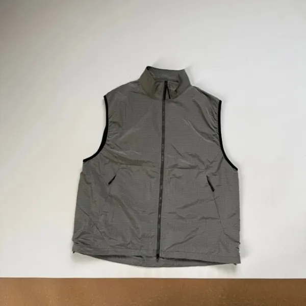 Design Goldwin Grid Tech Vest Olive Green Vest Outerwear.vest - 27