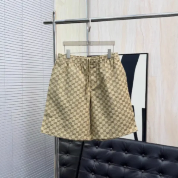 Gucci GG Monogram Print Short-Sleeve Shirt Beige - 5