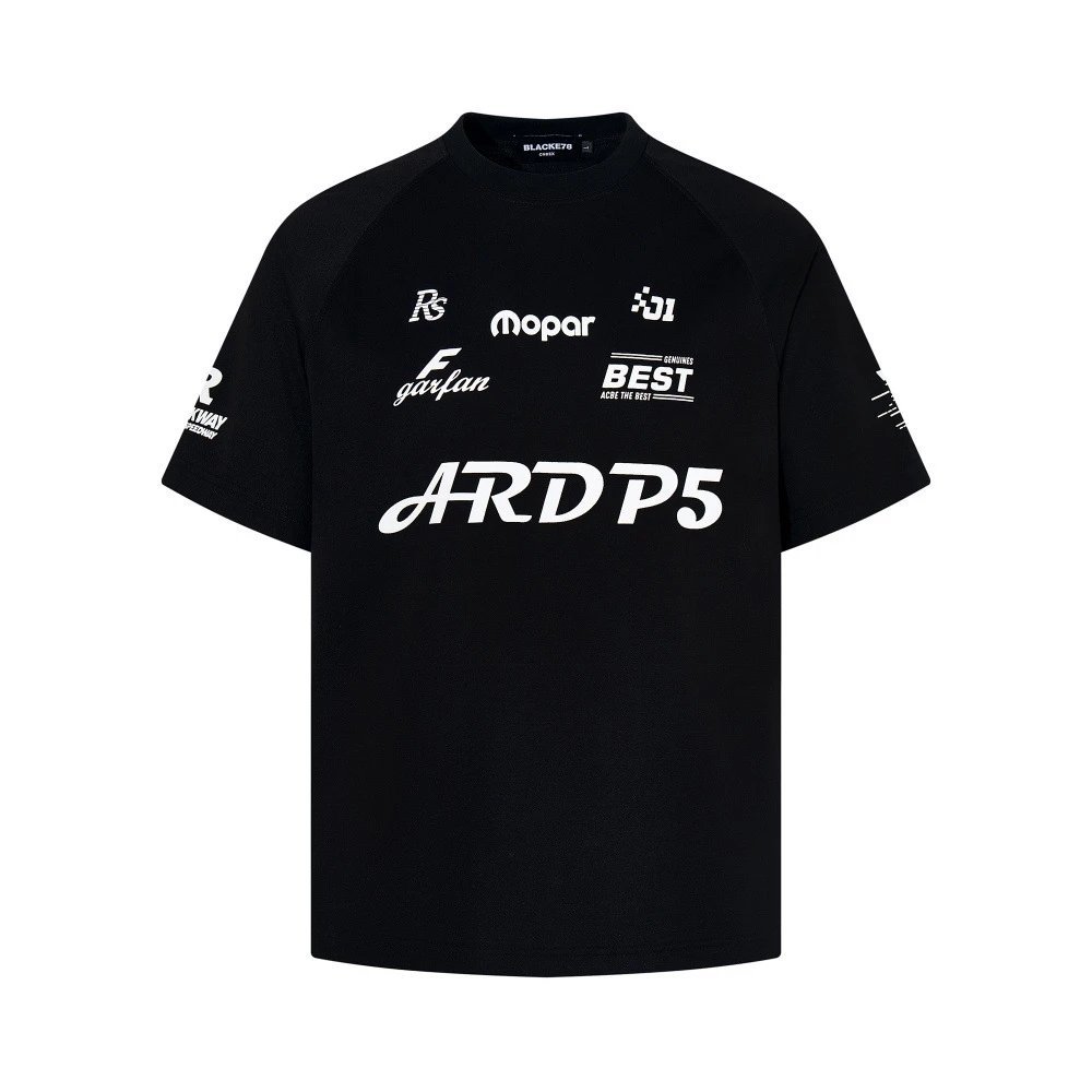 Design BLACK78 ARDP5 Racing Graphic T-Shirt Black T-Shirts - 6