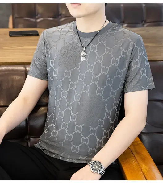 Gucci GG Monogram Print Dark Green T-Shirt - 10