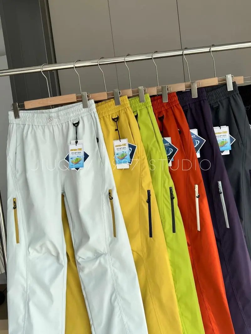 Design Outdoor Wind-Resistant Multi-Pocket Waterproof Straight-Leg Cargo Pants - 4