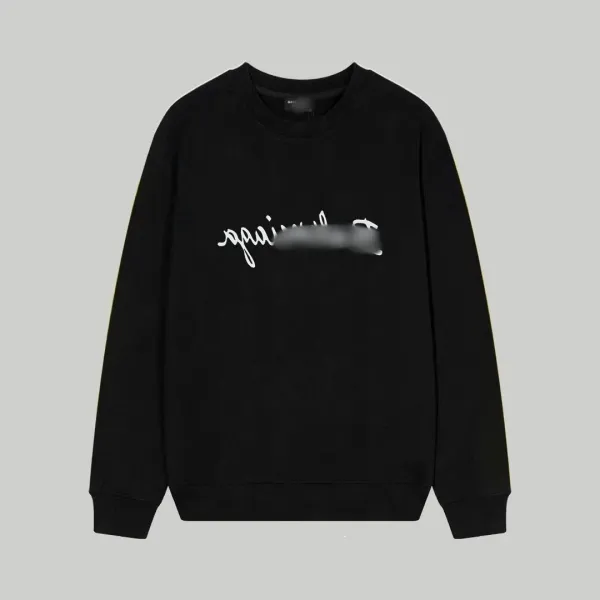 Design Script Logo Black Hoodie - 1