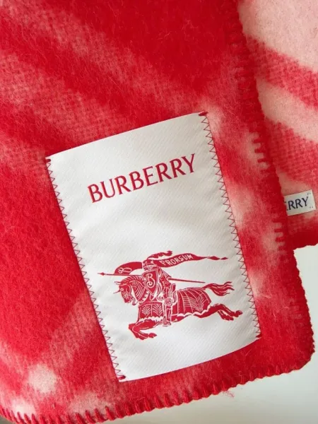 Burberry Classic Check Cashmere Scarf Red Scarves - 23