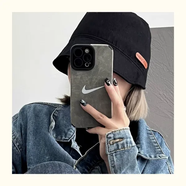 Nike Swoosh Velvet Case Deep Charcoal Phone Case - 6
