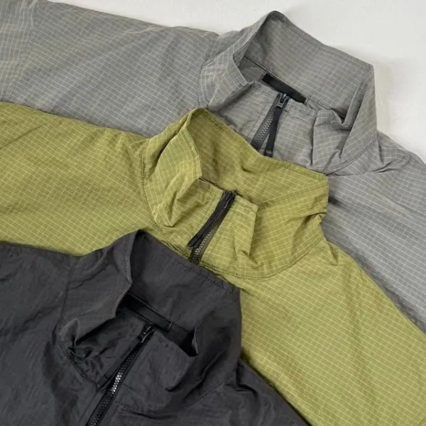 Design Goldwin Grid Tech Windbreaker Gray Jacket Outerwear.windbreaker - 26