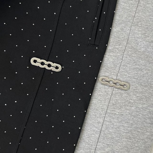 Good Brand Polka Dot Wide-Leg Sweatpants Black - 24