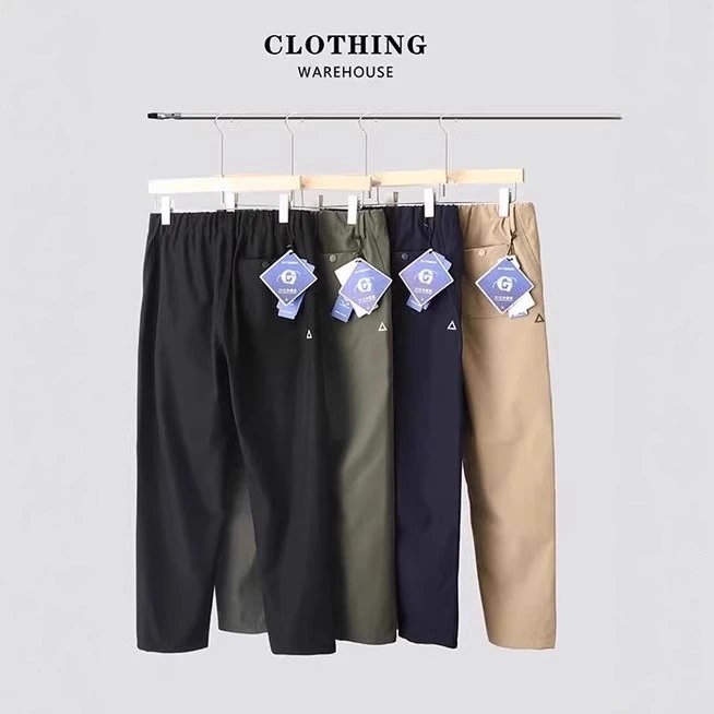 Clothing Warehouse Elastic Waist Chino Pants Black Olive Navy Beige Casual