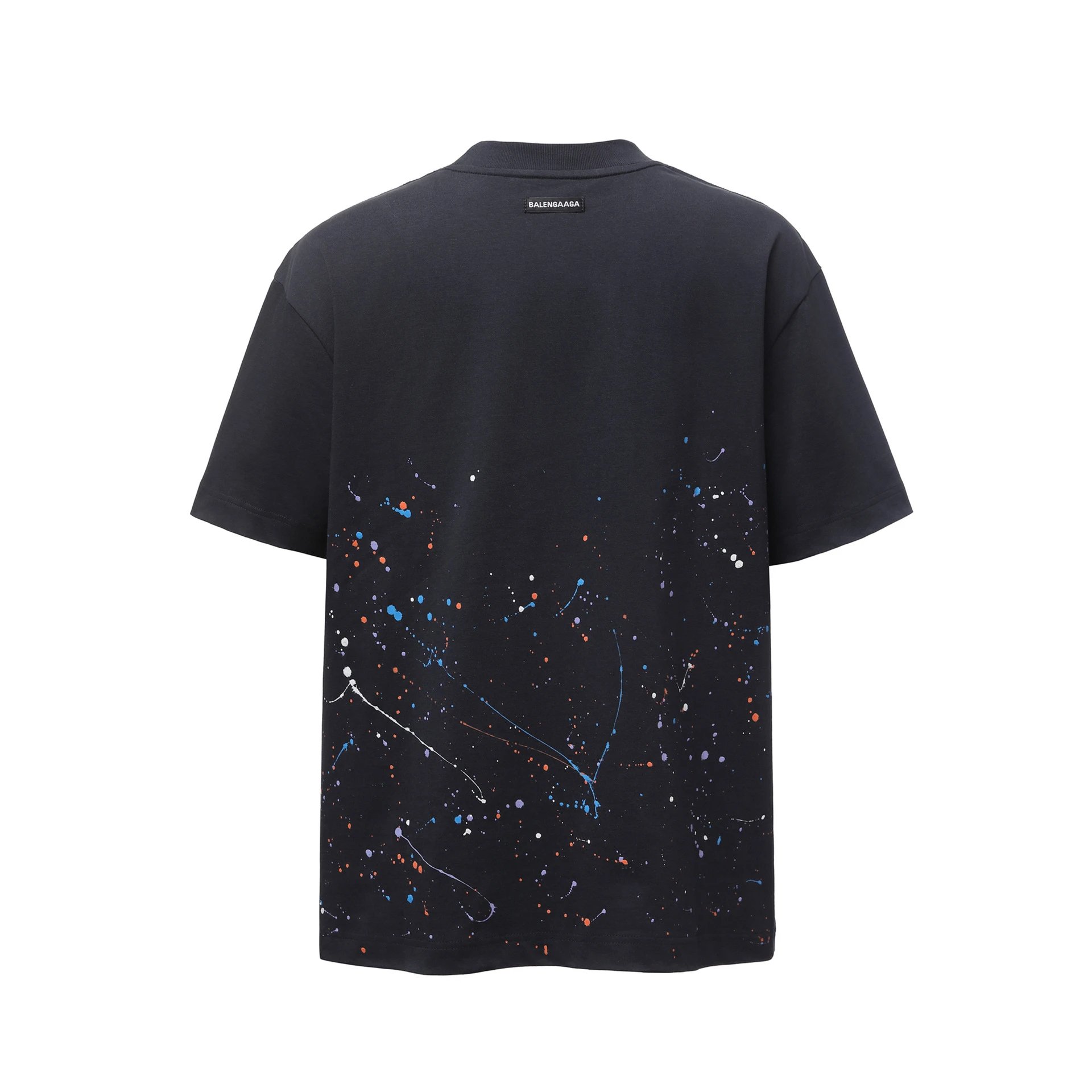 Design BangOuluo Splatter Print White T-Shirt T-Shirts - 8