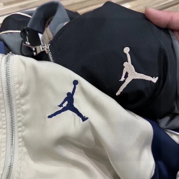 Air Jordan Bomber Jacket Black Gray Pink Outerwear - 7