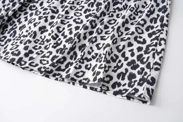 Design Tropical Leaf Print Wrap Midi Dress - 8