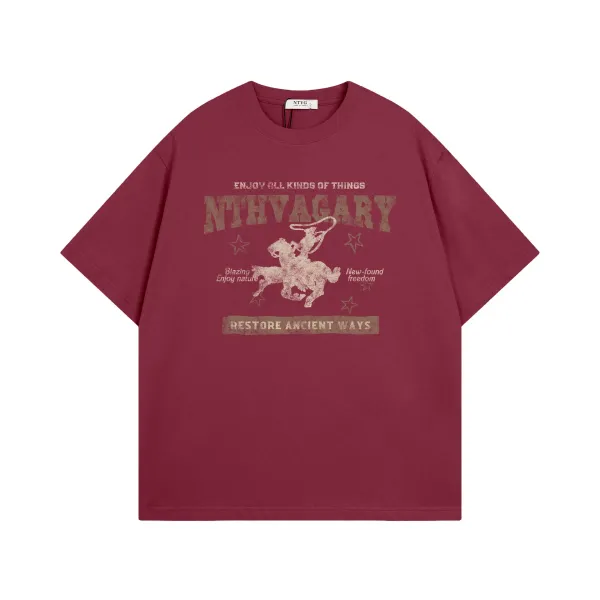 Design NTVG Nthvagary Burgundy Graphic T-Shirt T-Shirts - 1