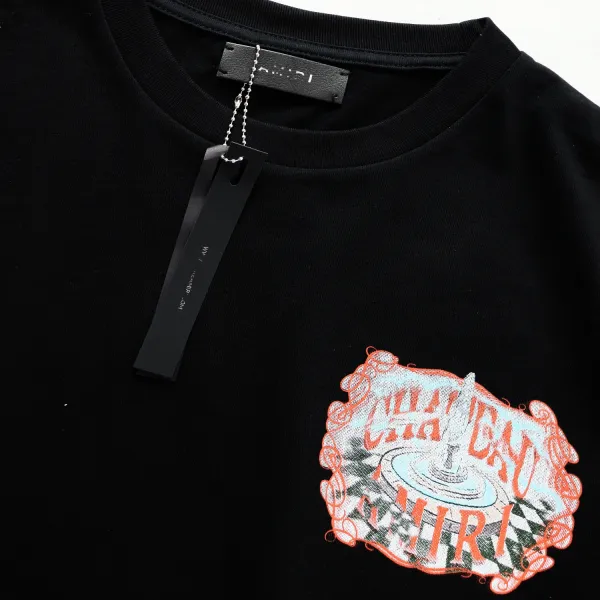 Amiri Chateau Print Beige T-Shirt - 4