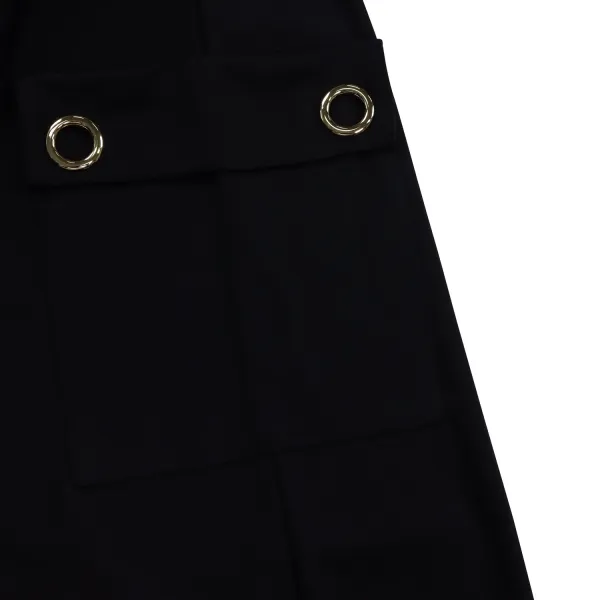 Design Trench-Style Wrap Dress in Navy with Belt - 61