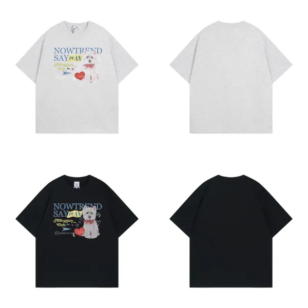 Design NTHVAGARY Graphic Print Oversized T-Shirt Black T-Shirts - 13