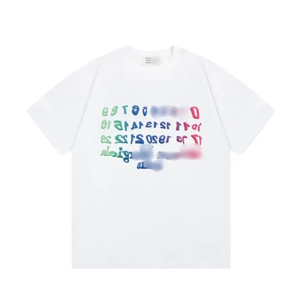 Design Abstract Typography Print White T-Shirt - 1