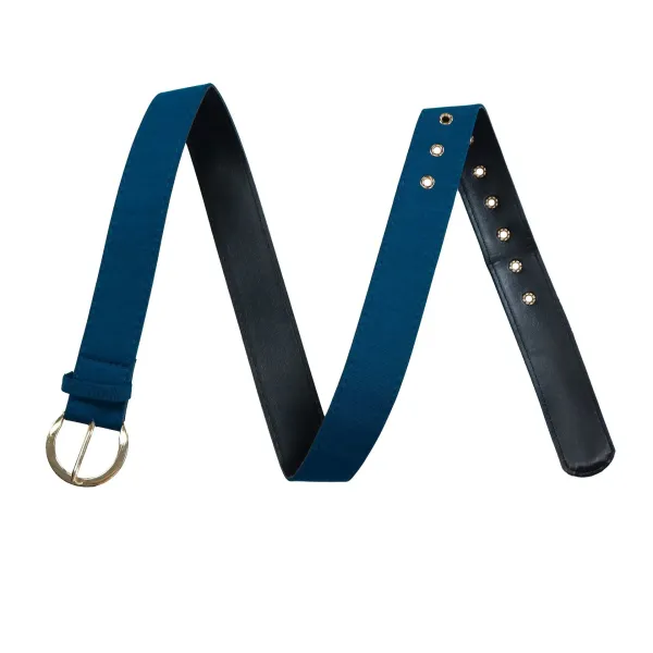 Design Trench-Style Wrap Dress in Navy with Belt - 84