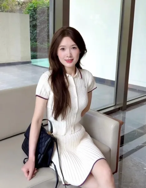Chanel Knit Polo Set Beige Cable-Knit Two-Piece Skirt Set - 6