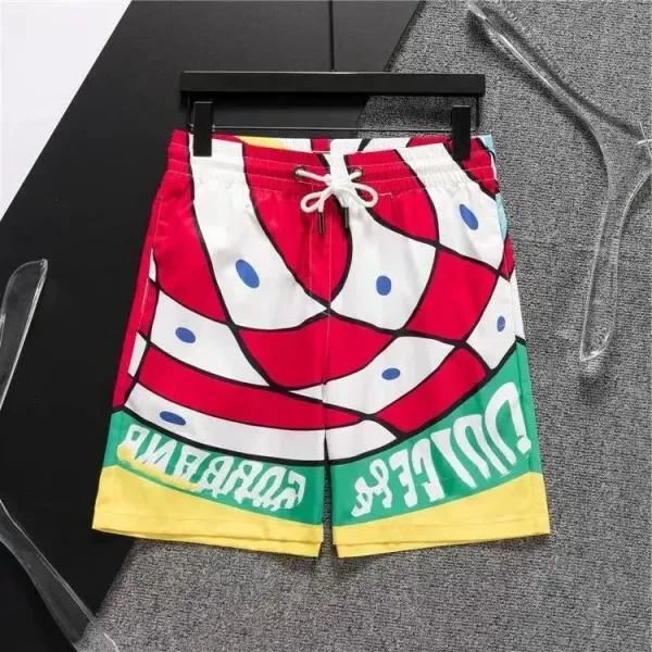 Design Abstract Graphic Print Swim Shorts Multicolor Swimwear - 1