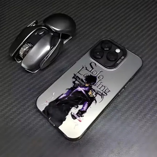 Design Solo Leveling Anime Graphic Phone Case Silver - 4