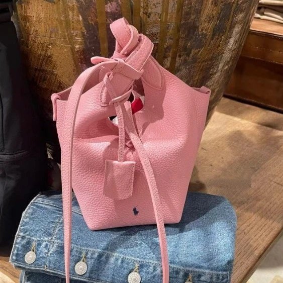 Yellow Leather Mini Tote Bag with Cartoon Bee Charm