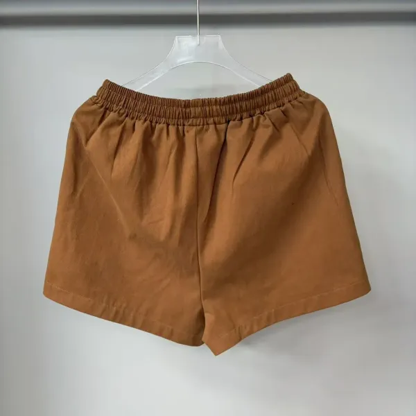 Design Embroidered Script Shorts Black - 19