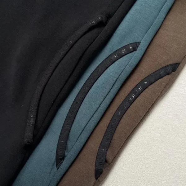 Design Half-Zip Fleece Pullover Brown with Contrast Pocket Tops - 30