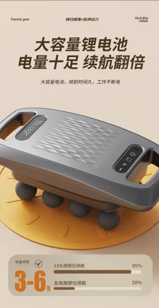 Design Portable Shiatsu Massager White Electronics - 34