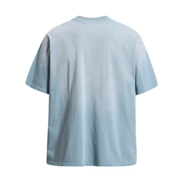 Design Mafaer Graphic Print Oversized T-Shirt Light Blue T-Shirts - 6
