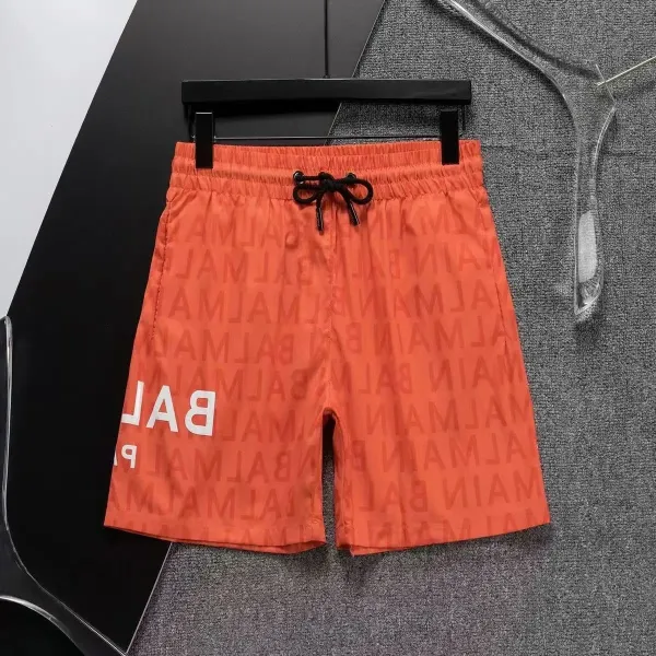 Balenciaga Logo-Print Swim Shorts Orange - 1