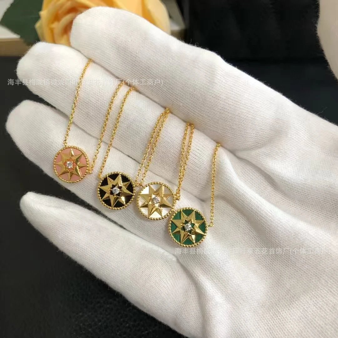 Dior Rose Des Vents Gold Tone Multi Layer Necklace