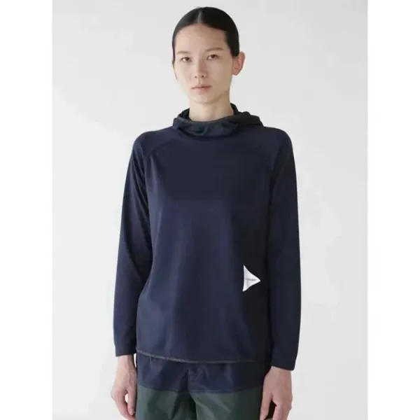 Design Hooded Long-Sleeve Top Black Hoodie - 11