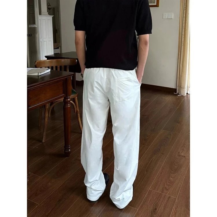 Design Wide-Leg Relaxed Fit Navy Pants - 11
