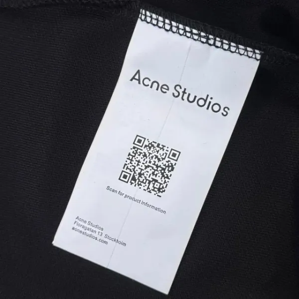 Acne Studios Logo Polo Shirt Black Tops Polo - 29