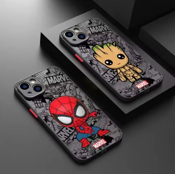 Design Marvel x Groot Cartoon Illustration Phone Case for iPhone Phone Case - 2