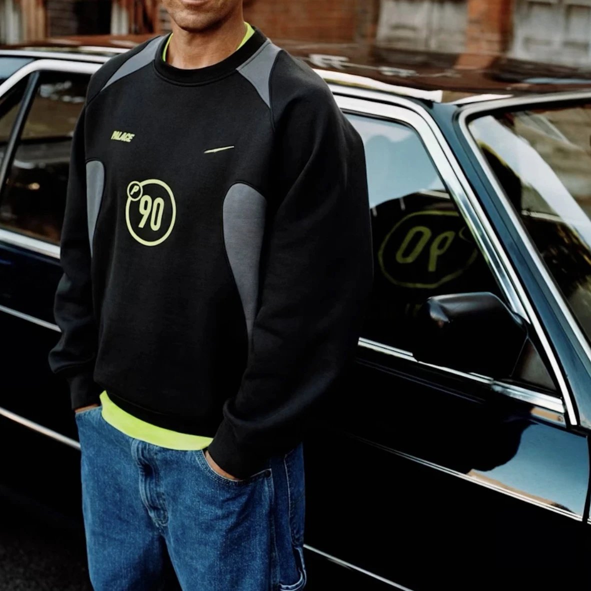 Palace Nike 90 Black Grey Sportswear Sweatshirt