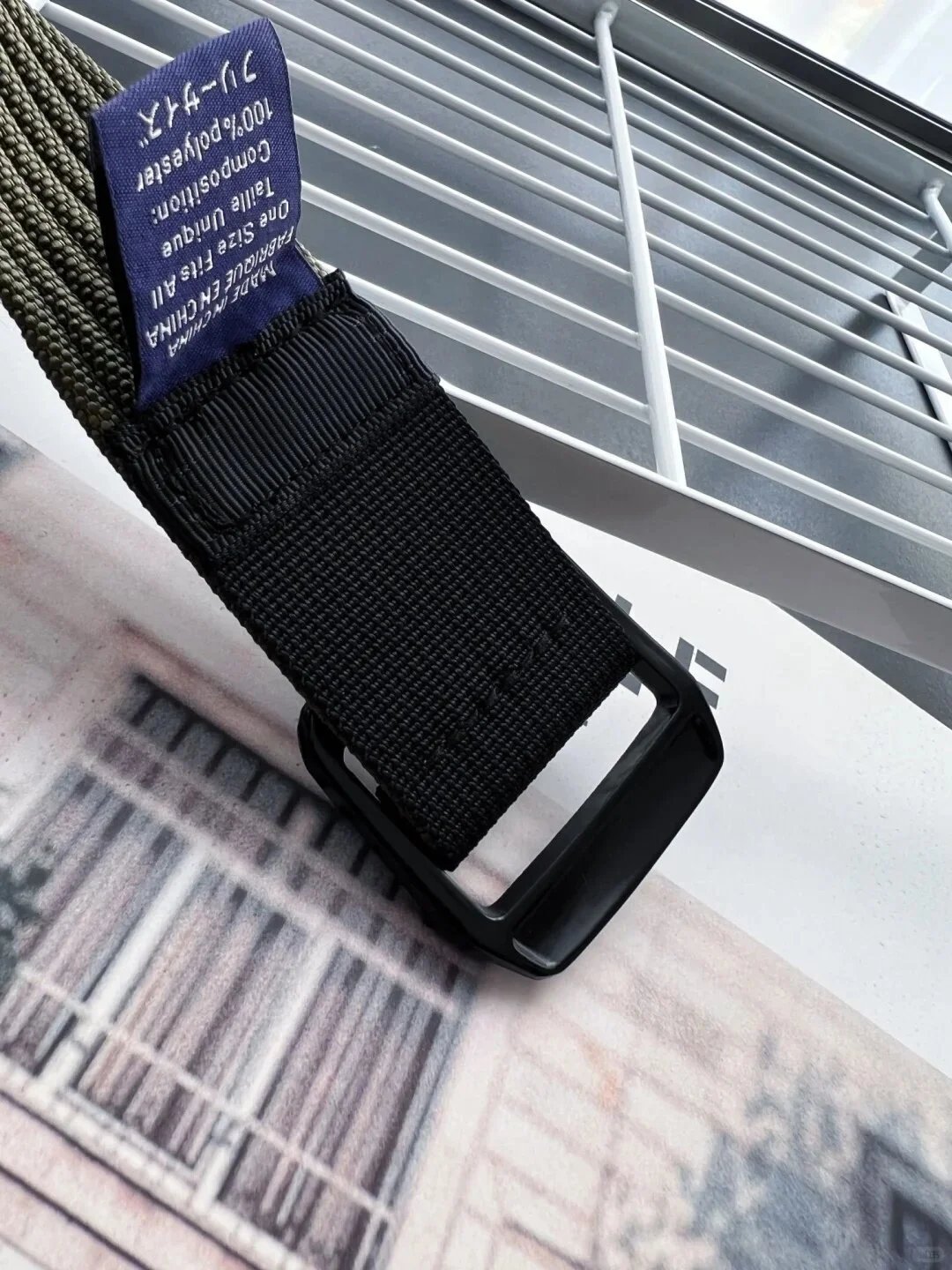 Design Conveyor Belt 38mm Olive Green Canvas Belt - 12