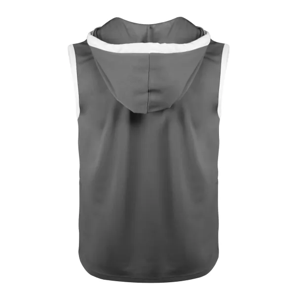 Design Sleeveless Hooded Waffle-Knit Vest Top White - 15