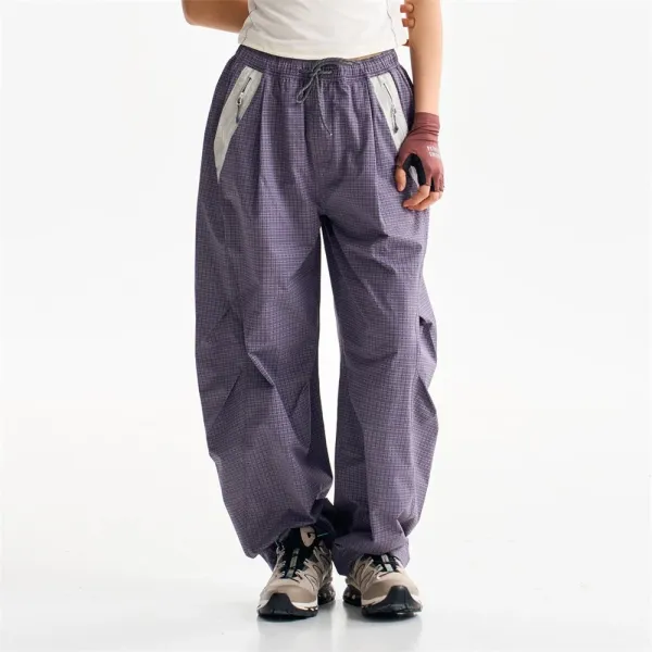 Design Utility Pants Navy with Purple Panel Accents - 14