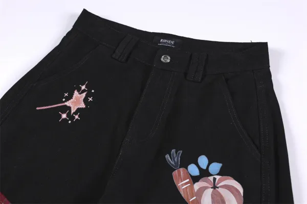 Design Rhinde Patchwork Cargo Pants Black Pants - 6