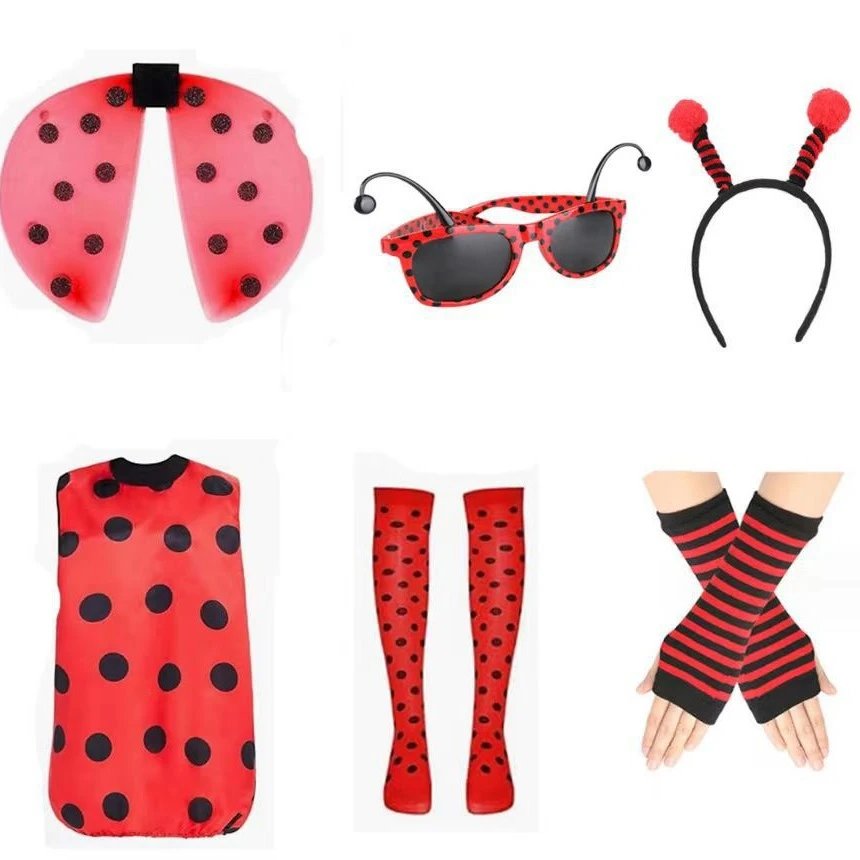 Design Bee Costume Set Yellow and Black Dress with Wings, Antennae Headband, and Striped Leg Warmers Dress - 11