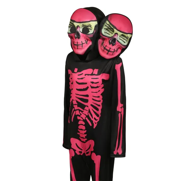 Design Two-Headed Skeleton Costume Black Clothing - 4