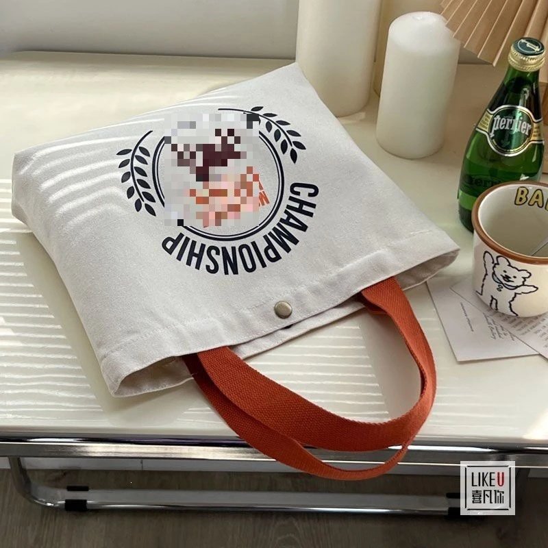 Canvas Bakery Tote Bag Off White Rustic Print