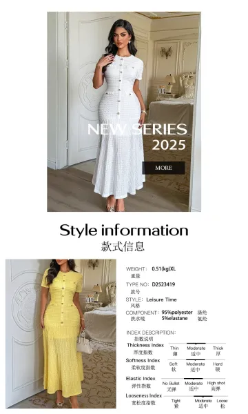 Design White Tweed-Style Button-Front Midi Dress with Gold Hardware Dress - 7