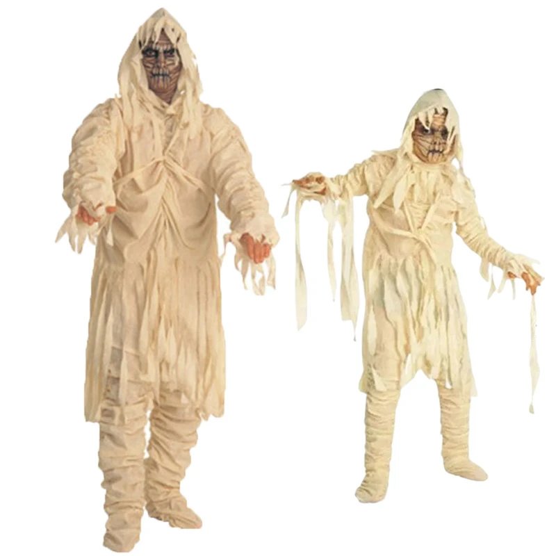 Mummy Costume White Beige Horror Halloween Costume