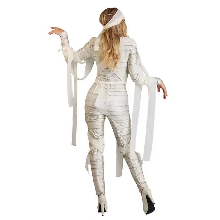 Mummy Costume White Beige Horror Halloween Costume