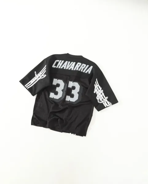 Design Mesh Football Jersey Black with Number 33 - 5