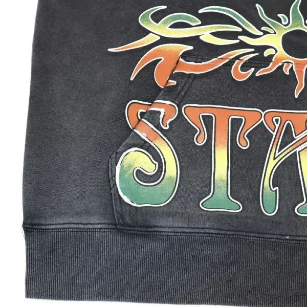 Design Flame Print Cropped Hoodie and Sweatpants Set Multicolor - 12