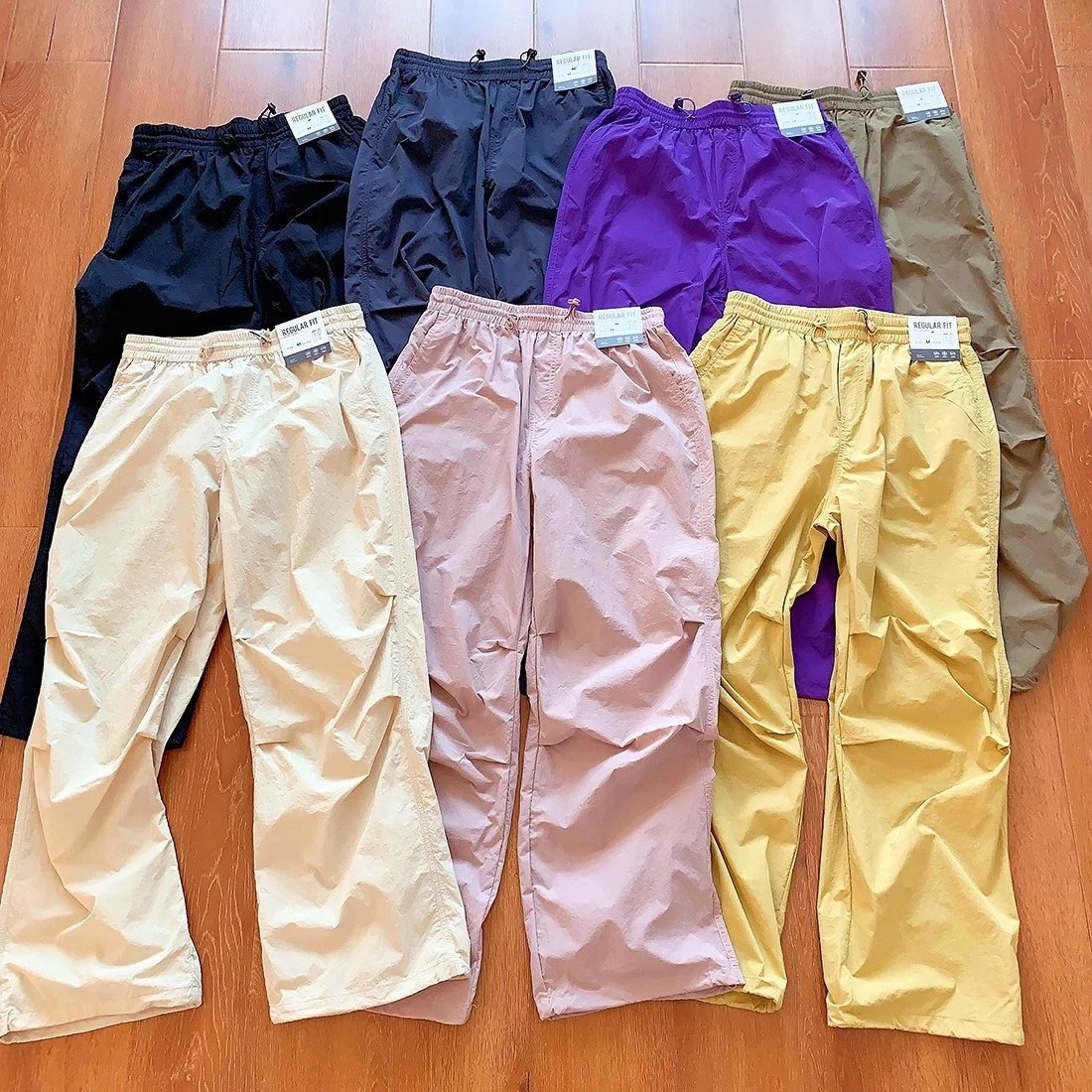 JNCO Wide-Leg Windbreaker Pants Pink - 4