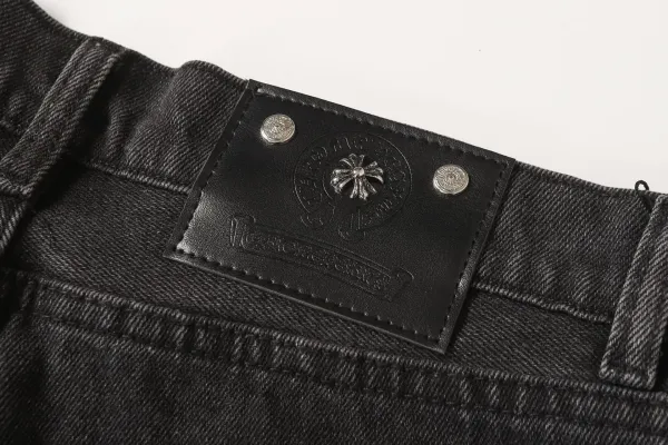 Chrome Hearts Cross Logo Denim Shorts Black - 17