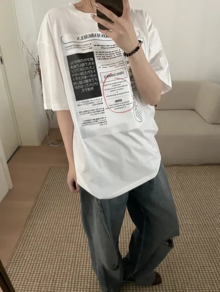 MM6 Maison Margiela Graphic Print White T-Shirt - 3